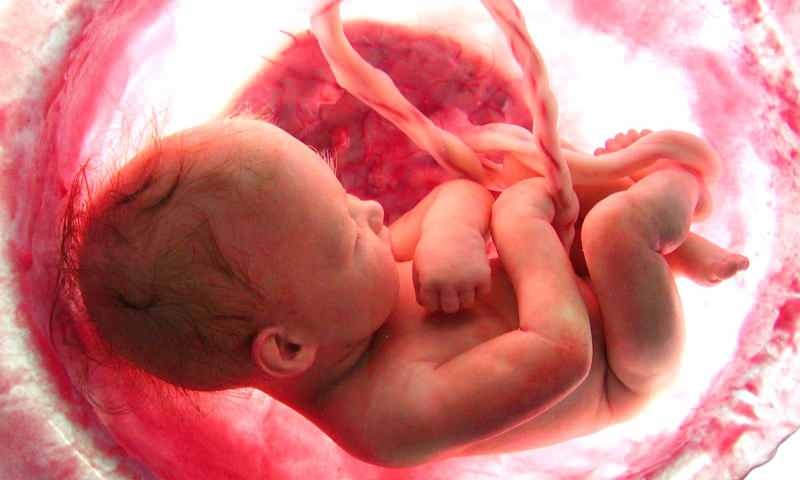 Fødsel af en baby i livmoderen