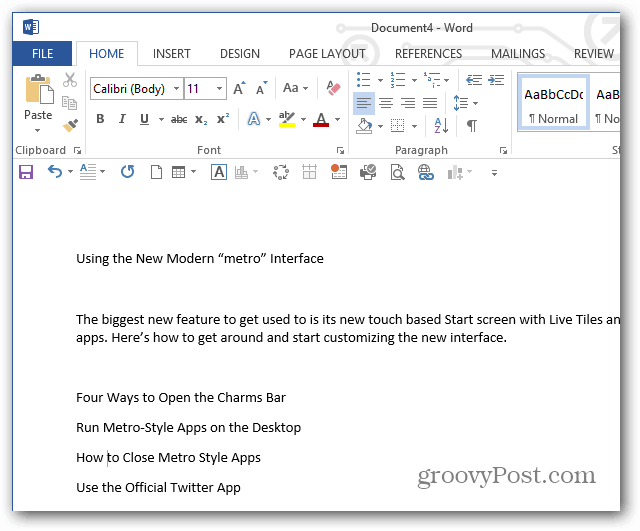 Lav Microsoft Word altid Indsæt i almindelig tekst