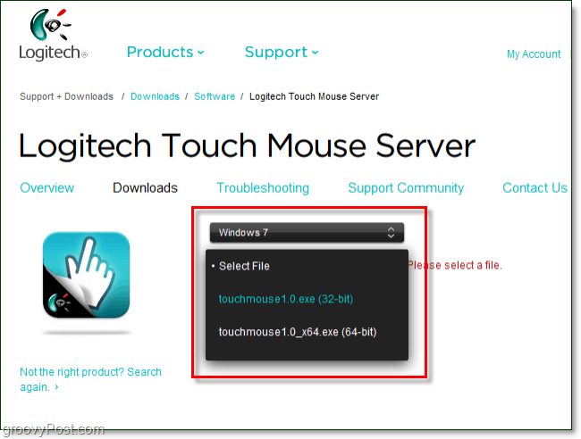 logitech touch mus download til pc