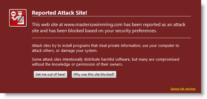 Firefox Alert - rapporteret angrebssite blev fundet