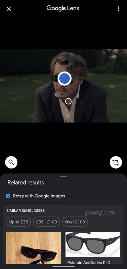 Søgeresultat for Google Lens Chrome