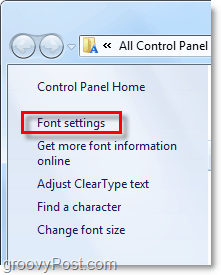 juster skrifttypeindstillingerne i windows 7 