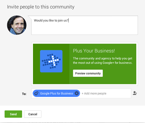google plus community-invitation