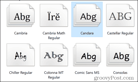 windows skrifttyper