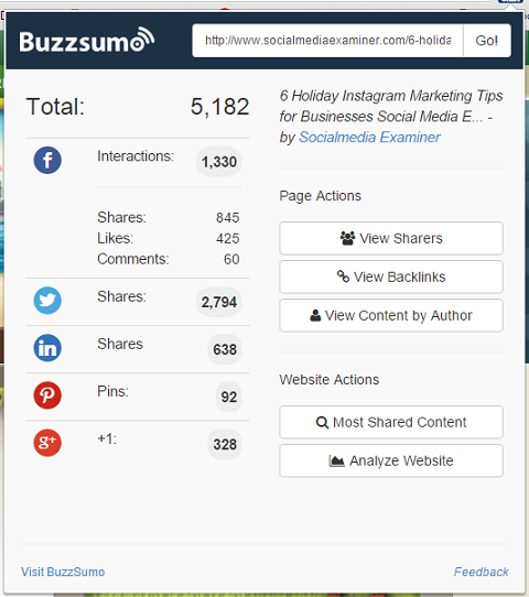 buzzsumo krom forlængelse