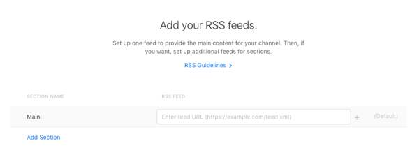 Apple News tilføj RSS-feed