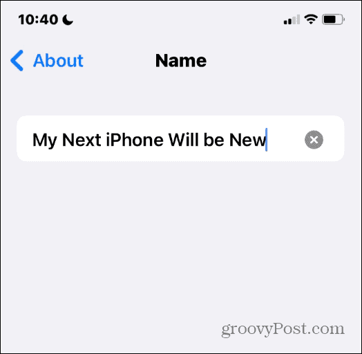ændre bluetooth navn på iPhone