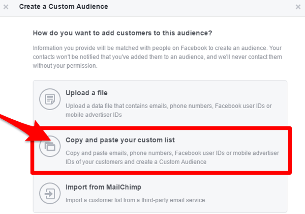 facebook oprette brugerdefineret publikum