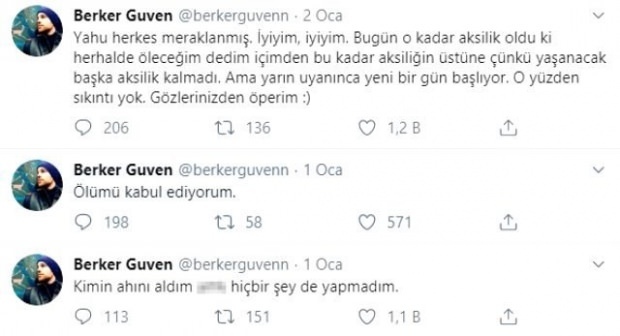 Berker Güven havde skræmmende øjeblikke med noten "Jeg accepterer død"