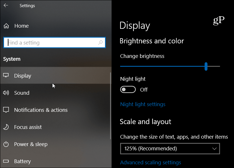 Windows 10 flydende designskærm