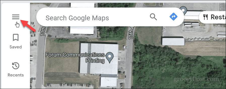 menuknap google maps