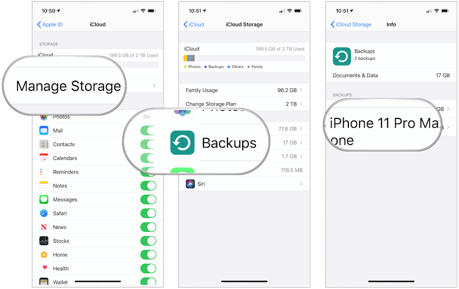 bekræft, at iOS-backup findes