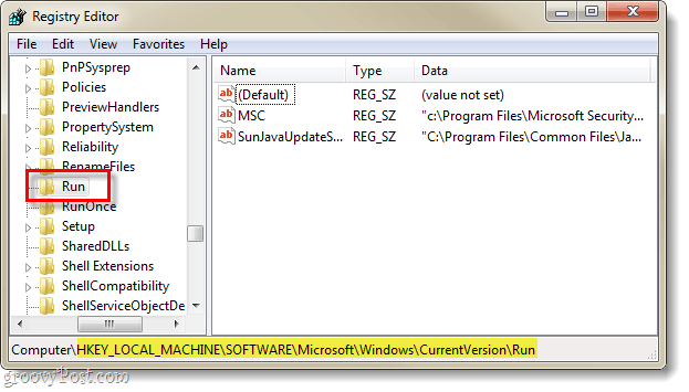 Windows-registreringsstrømmen version kører opstart 