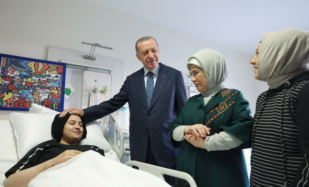 Præsident Erdoğan og hans kone Emine Erdoğan mødtes med børnene fra katastrofen