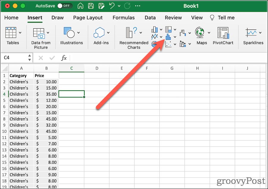 Sådan opretter du et boksplot i Excel