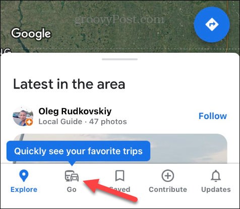 Gem en rute på Google Maps