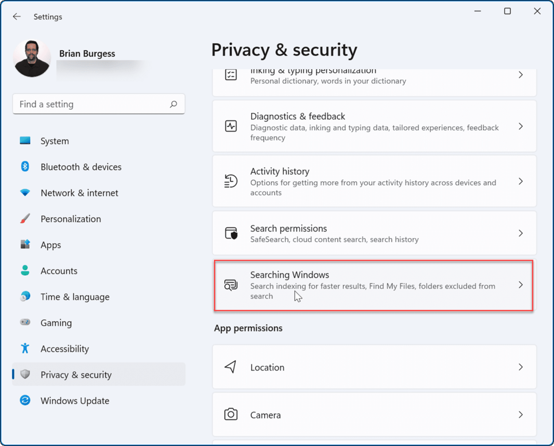 søgning i windows administrere søgeindeksering på Windows 11