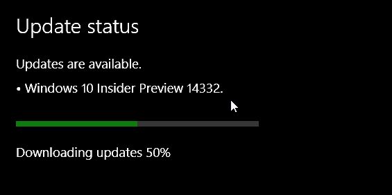Windows 10 Preview Build 14332 udgivet til insidere i dag