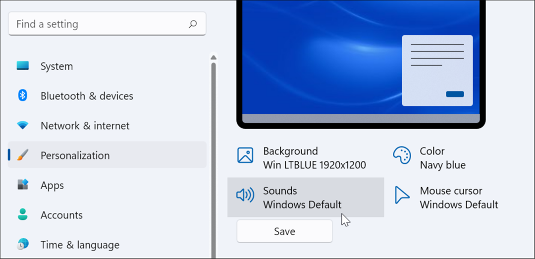 indstillinger administrere systemlyde på Windows 11
