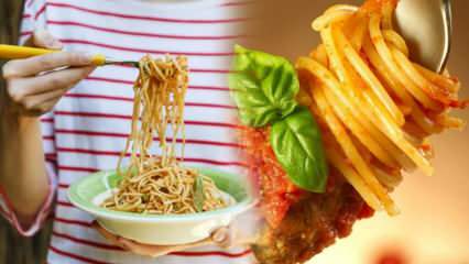 Gør pasta med tomatpuré dig til at gå i vægt? Spises pasta i en diæt? Opskrift med lavt kalorieindhold