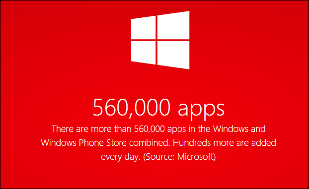 Microsoft annoncerer over et halvt million apps til Windows 8 og Windows Phone
