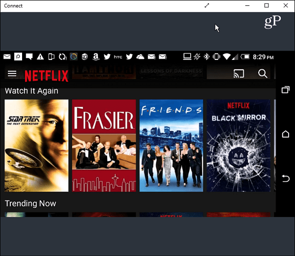 Netflix-landskab Android Connect