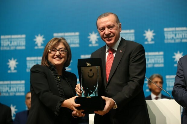 Fatma Şahin og præsident Recep Tayyip Erdoğan