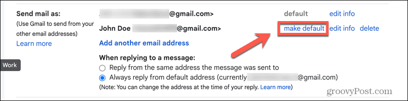 gmail gør standard