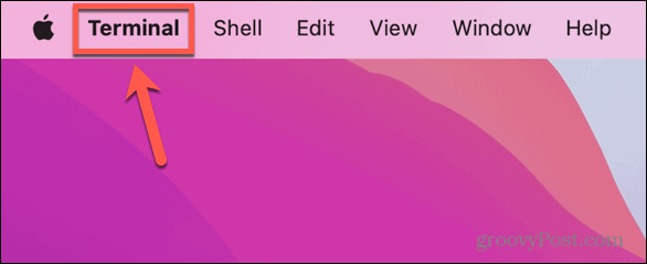 mac terminal menu
