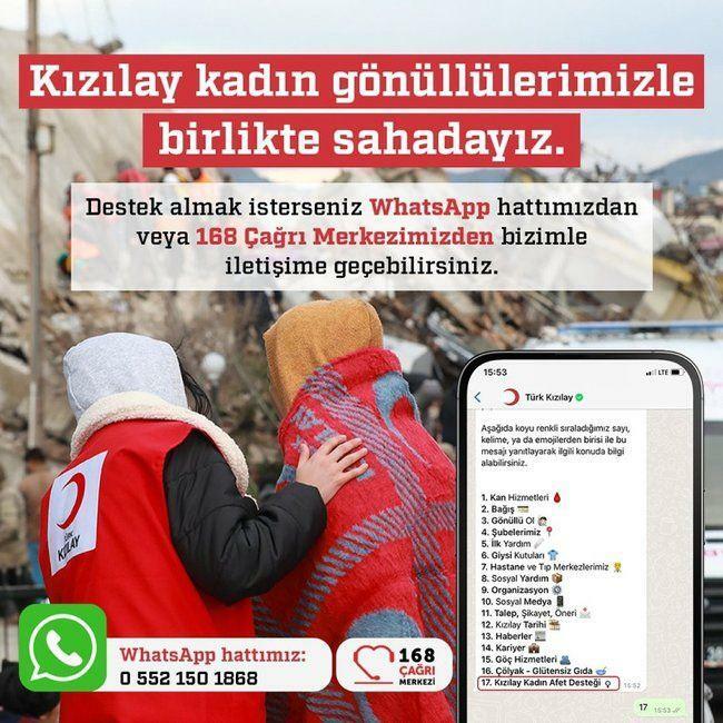 Den tyrkiske Røde Halvmåne etablerede en whatsapp-linje for jordskælvsofre