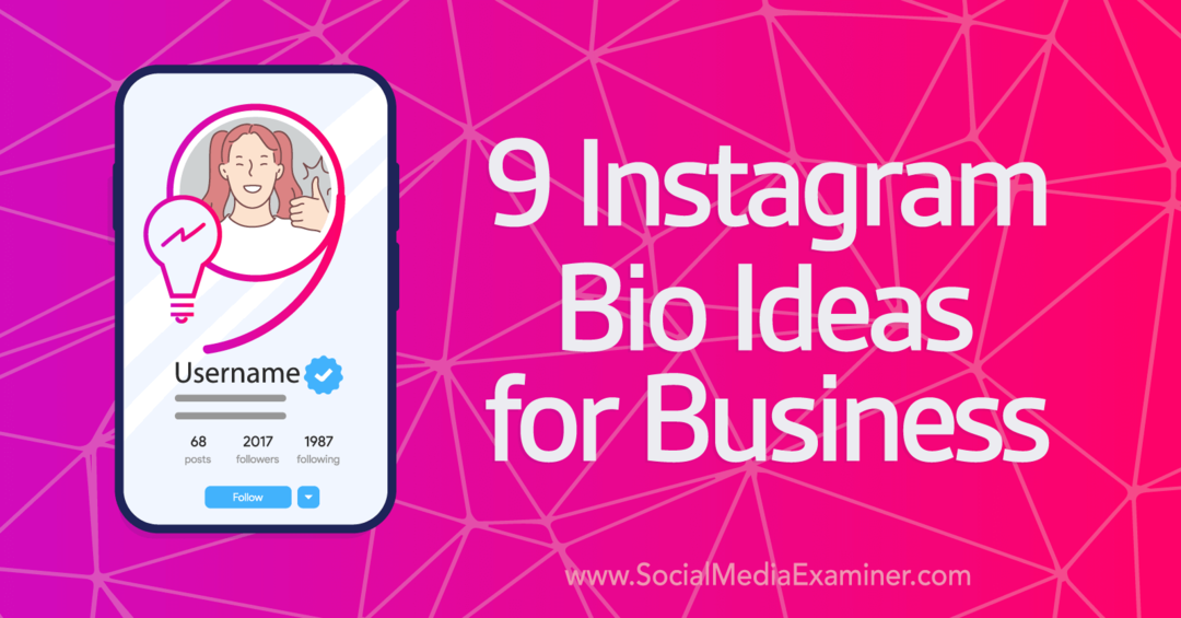 9 Instagram Bio-ideer for Business-Social Media Examinator
