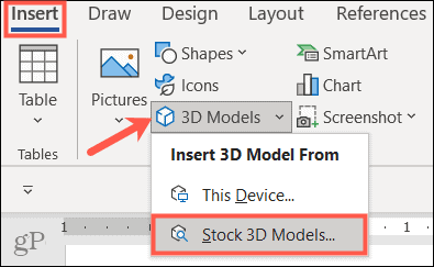 Indsæt 3D -modeller i Microsoft Office