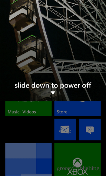 Side ned til sluk for Windows Phone 8
