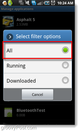 filtrer al Android-applikationsstyring