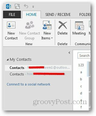 Sociale netværk Outlook 3