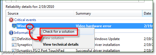 se efter Windows 7-løsninger til problemer