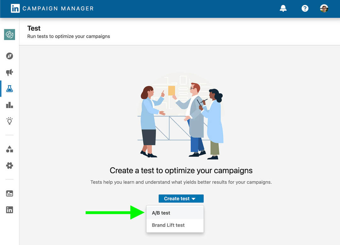LinkedIn-annoncer: Sådan A/B-tester du din vej til effektive kampagner: Social Media Examiner