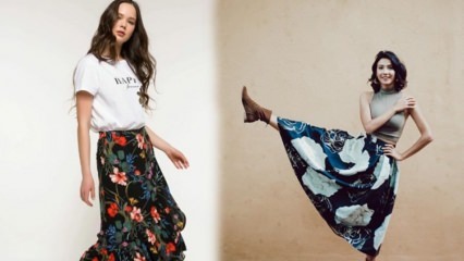 Aybüke Pusats præference 2019 efterårssæson blomster mønster nederdel modeller