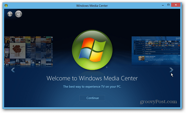 Start Windows Media Center