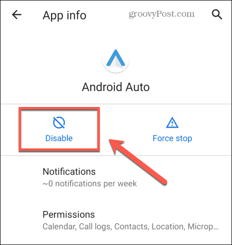 android auto deaktiver