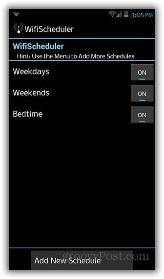 wifi scheduler til Android