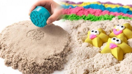 Kinetisk sandfremstilling til børn! Hvordan laver man praktisk (månesand) kinetisk sand derhjemme?