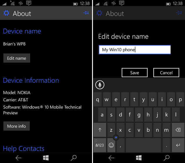 Skift Windows Phone Name