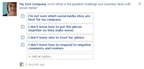 facebook spørgsmål blev sendt