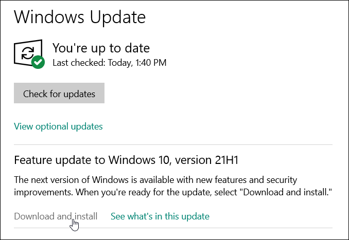 Windows Update Download og installer