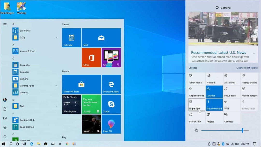 Sådan tændes det nye lys-tema på Windows 10
