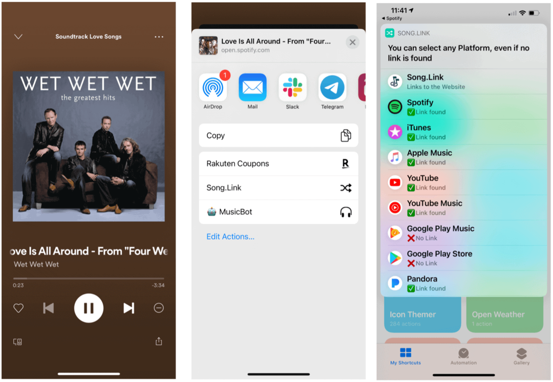 Siri Genveje til Spotify Siri deler sange