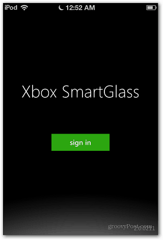 Xbox SmartGlass Log på iOS