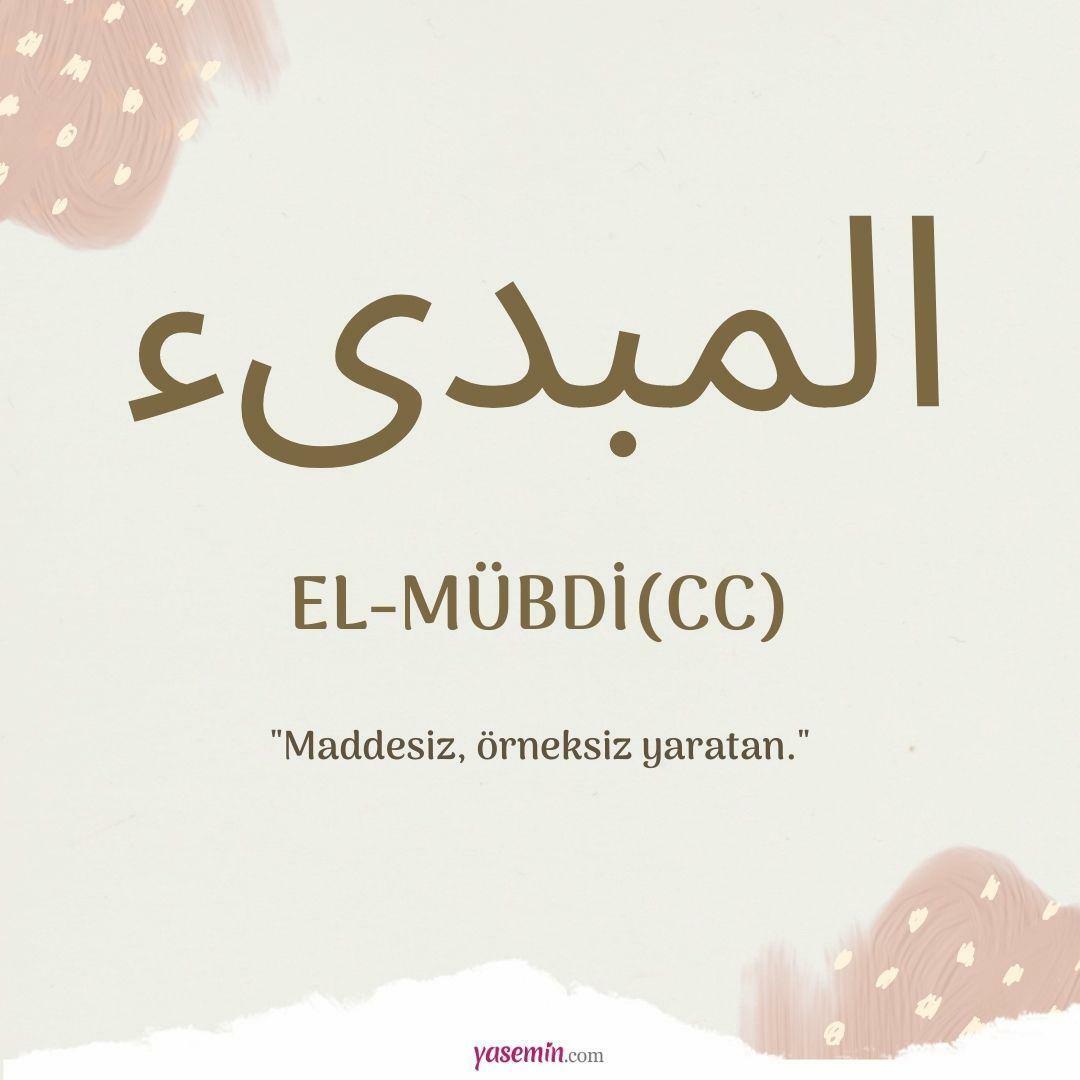 Hvad betyder al-Mubdi (cc)?