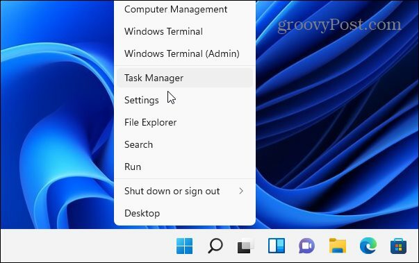 Åbn task manager Windows 11